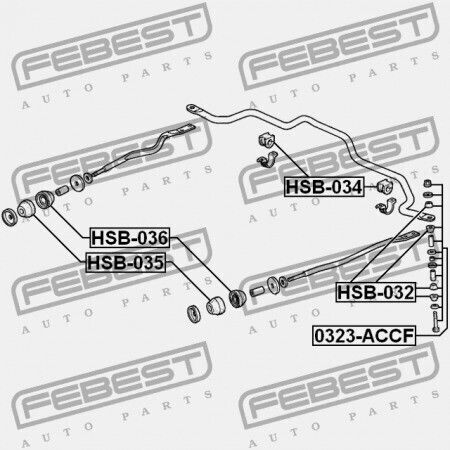 Febest Frontsystem Für Honda Prelude Bb5 1997-2001 Jp 51306-sm4-010