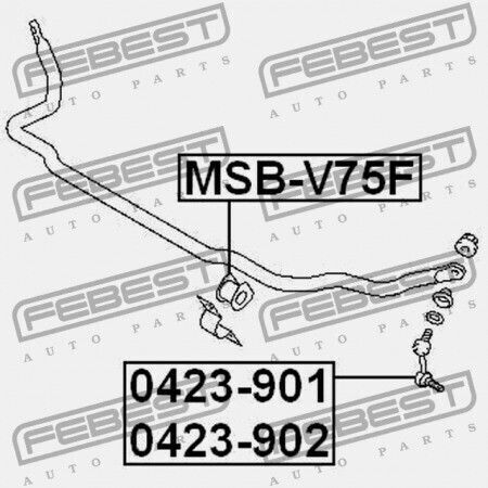 Μπροστινός Δακτύλιος Σταθεροποιητή Mitsubishi Pajero Montero V70 2000.02-2006.12 G Xp Mr374520