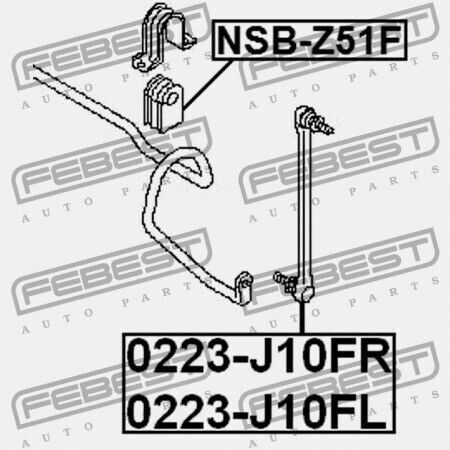 Преден Пръстен Стабилизатор Nissan Murano Z51 2007.10-2014.08 Ca 54613-1aa0b