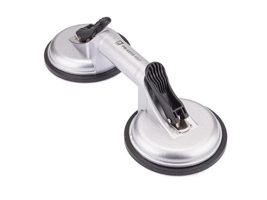 Powermat Διπλή Βεντούζα Αλουμινίου Διαμέτρου 120mm με Ικανότητα Συγκράτησης 100kg