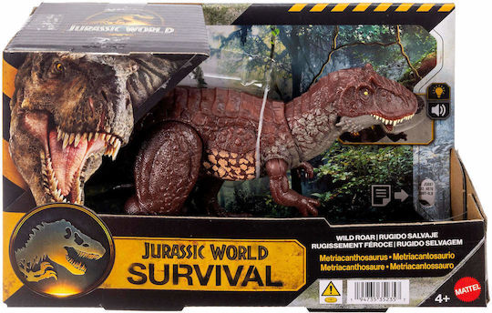 Action Figure Wild Roar Jurassic World Dinosaur with Sounds and Light for 4+ Years