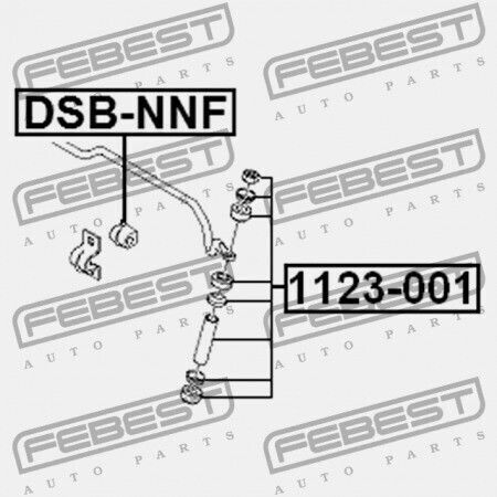 Febest Front Stabilizer Bushing Daewoo Nexia New 2009-2016 96191890