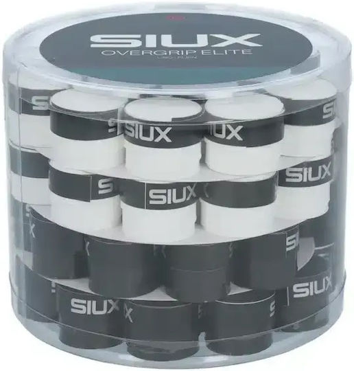 Siux Padel Overgrip Elite Pack 60 Pieces Black White