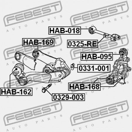 Febest Παξιμάδι Αυτοκινήτου για Honda CR-V