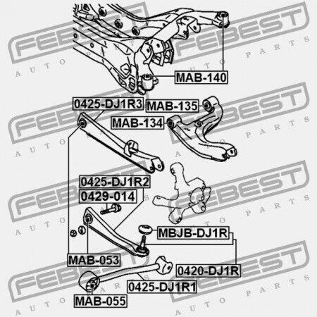 Febest Mitsubishi Galant Autoteile für den Motor Schraube