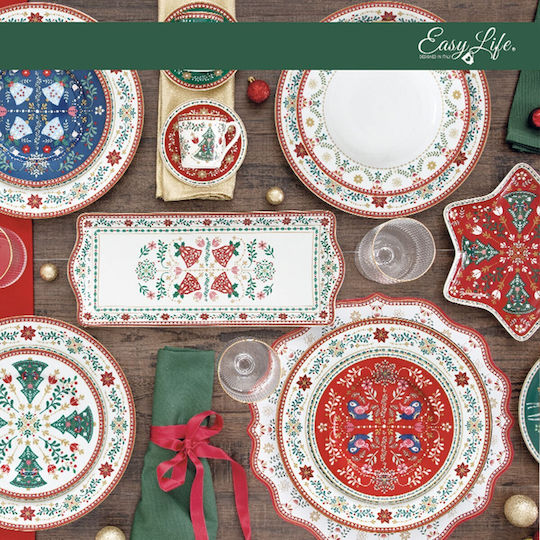 Easylife Christmas Porcelain Platter 35x23.5cm