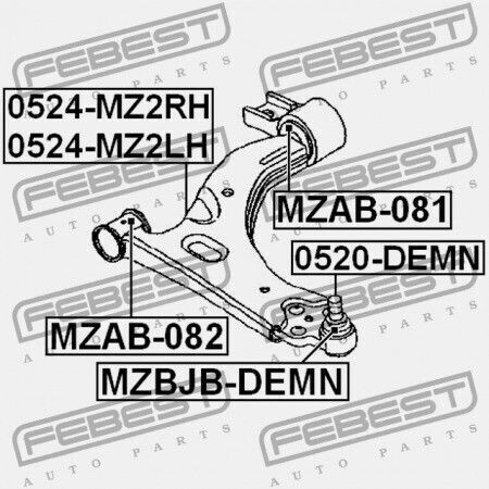 Front Lower Control Arm Pin Mazda Demio Dy 2002-2005 Jp D350-34-350c