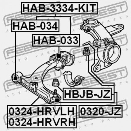 Πείρος Μπροστινό Κάτω Μπράτσο Honda Hr-v Gh4 2000-2005 Eu 51360-saa-e11