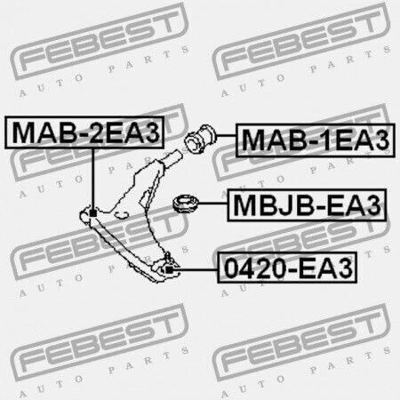 Febest Frontstabilisatorarm für Mitsubishi Galant Ea3 8a 1998.02-2003.07 Mmna Mmna Mr554375
