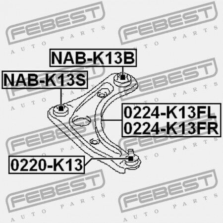 Πείρος Μπροστινός Κάτω Βραχίονας Ελέγχου Nissan Note E12 2012.09 Jp 54500-1hj0a