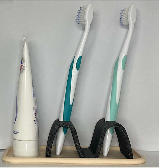 SteweHome Toothbrush Support Base Plastic Black 5210357185878