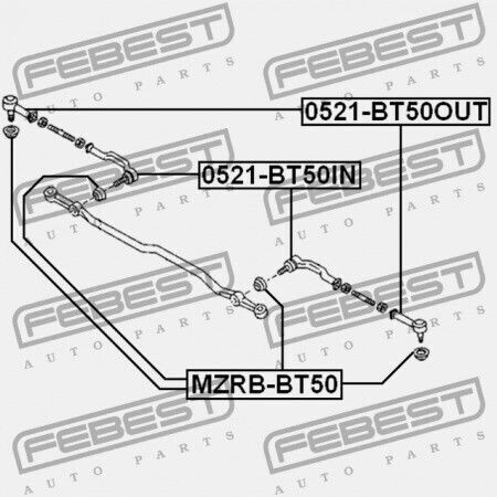 Capăt Bară Direcție Mazda Bt-50 Un 2006-2008 Eu Ur56-32-250