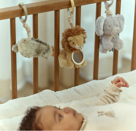 Little Dutch Spiral Cot and Stroller Toy Safari Friends for Newborns