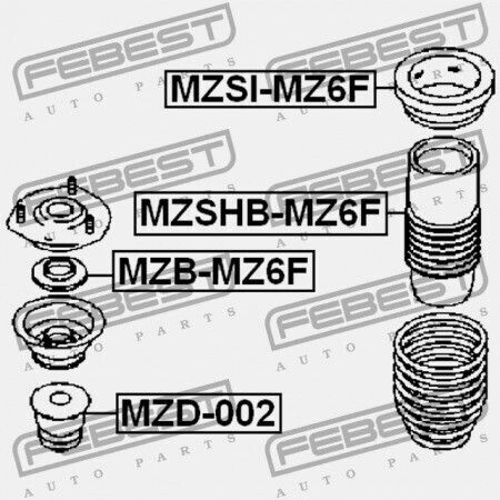 Febest Αμορτισέρ για Mazda 6 2002-2005