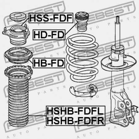 Febest Febest Stoßdämpfer Für Honda Civic 2006-2014