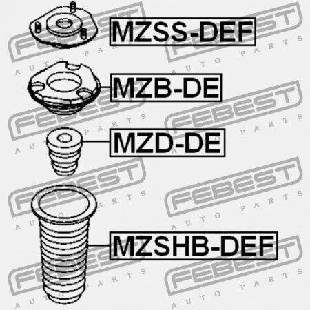 Febest Абсорбатор На Удари За Mazda 2 2007-2010