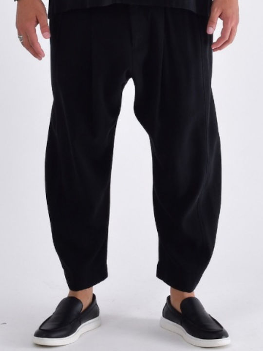 Παντελόνι σε Loose Εφαρμογή Black