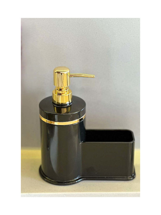 SteweHome Dispenser Κουζίνας Πλαστικό με Θήκη για Σφουγγάρι Μαύρο