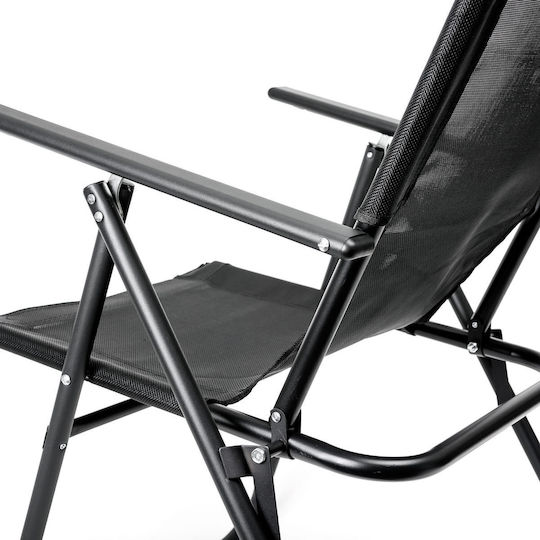 Platinet Black Beach Chair 62x45x102cm