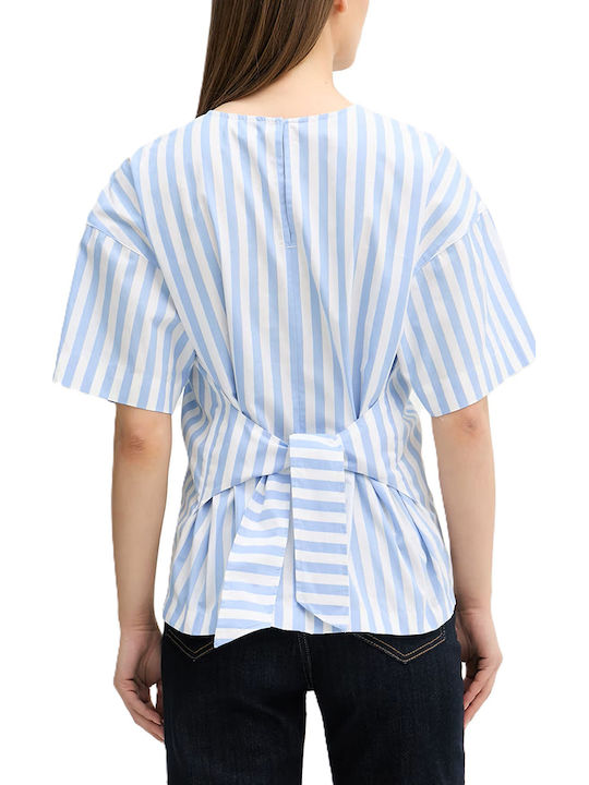 Long Sleeve Women's Shirt Blue Striped