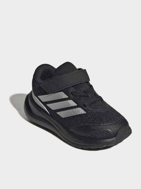 Runfalcon Kinder Sportschuhe Running mit Schnürsenkeln Schwarz