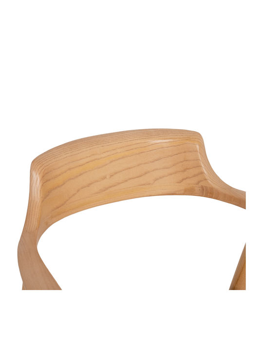 Rubberwood Dining Room Armchairs Wooden Beige 2 Pieces 58x54x78cm