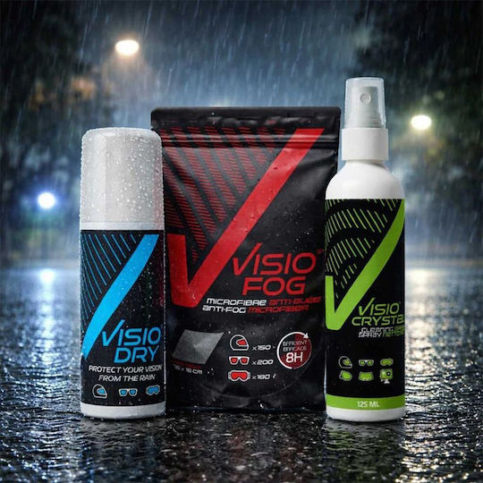 Visiocrystal 125ml Visiodry 35ml Visiofog Visiodry Essentials Visor Cleaning Kit