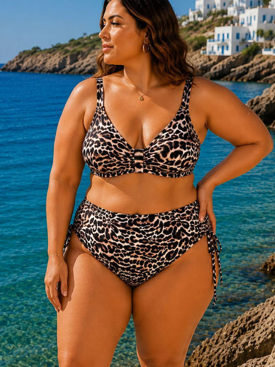 Set Bikini με Ελαφριά Ενίσχυση Animal Print
