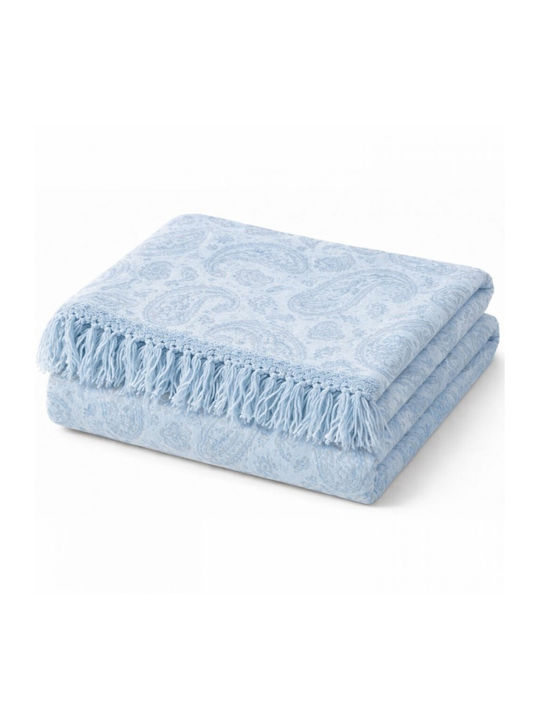 Armchair Throw 180x180cm Light Blue