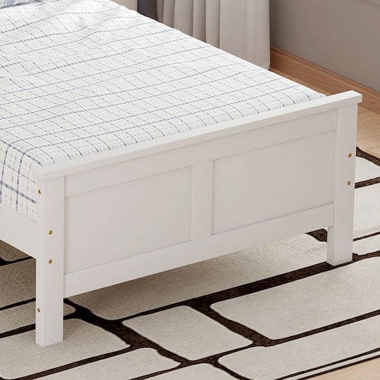 Neranda Pat Pentru Copii Cușetă Single Bej Pentru Saltea 90x190cm