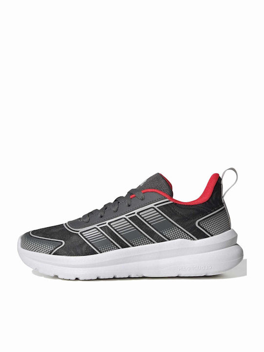 Tensaur Run 4.0 Kinder Sportschuhe Laufen mit Schnürsenkeln Graue
