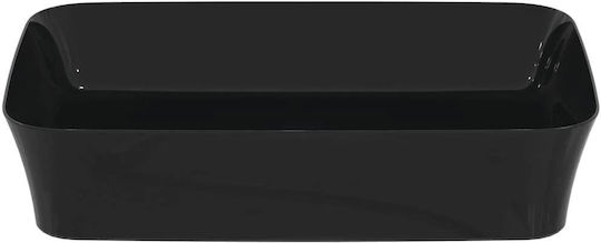 Ideal Standard Ipalyss Επικαθήμενος Νιπτήρας Πορσελάνης 55x38x12.5cm Μαύρος