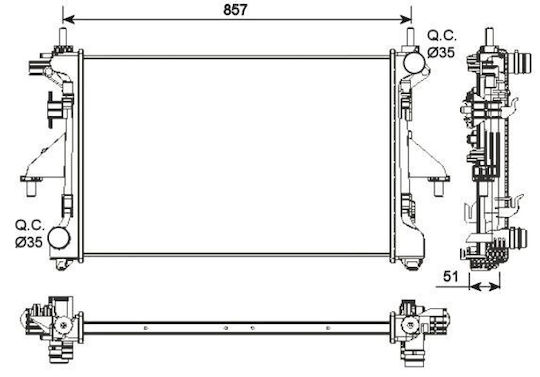 NRF Radiator de apă pentru autoturism Fiat Ducato