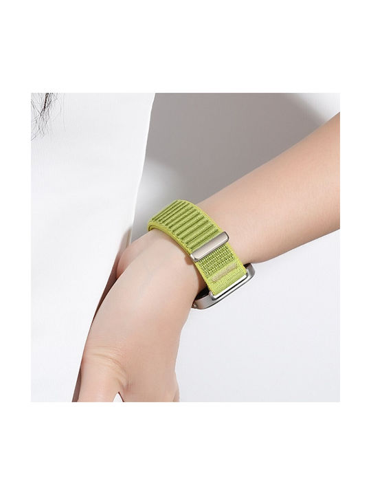 Xiaomi Redmi Watch 4 5 6 Smart Band 8 Pro/9 Pro/10 Pro Strap Nylon Magic Tape Light Green