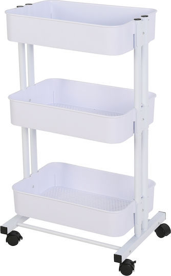 Kitchen Trolley White 45x37x77cm