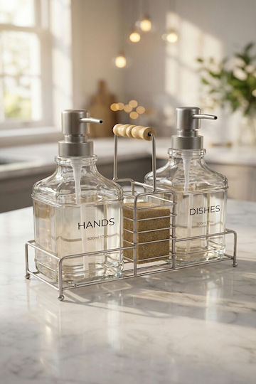SteweHome Spender Küche Glas Schwarz 500ml