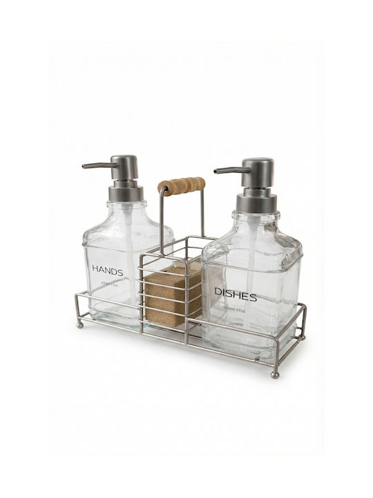 SteweHome Kitchen Glass Black Dispenser 500ml