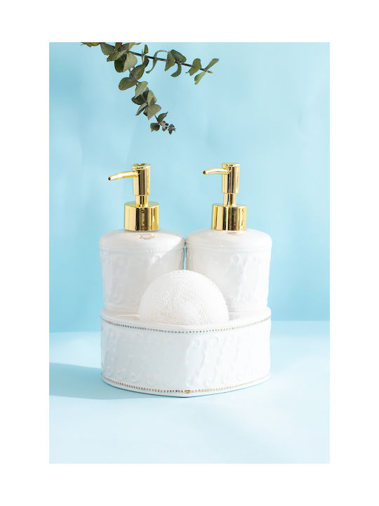 SteweHome Dispenser από Πορσελάνη Λευκό 350ml
