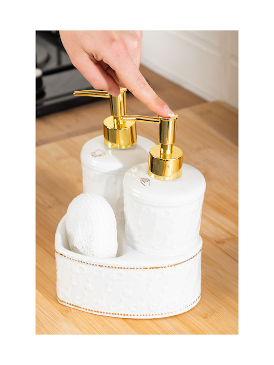 SteweHome Dispenser από Πορσελάνη Λευκό 350ml