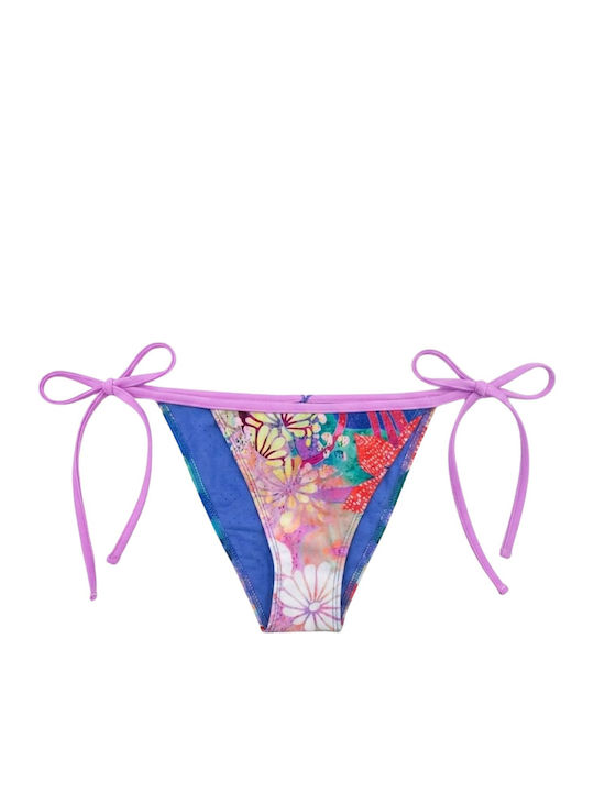 Bikini Zeichenfolge Lila Bademode Gemustert M