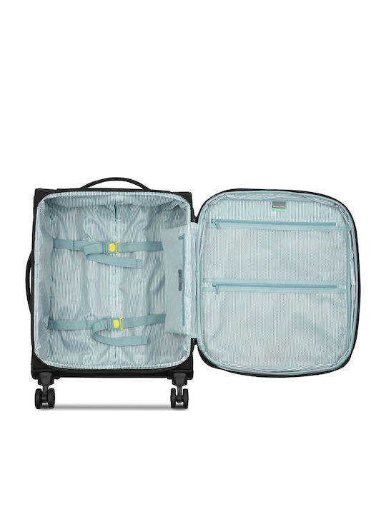 Delsey Slim Cabin Suitcase Black Height 55cm