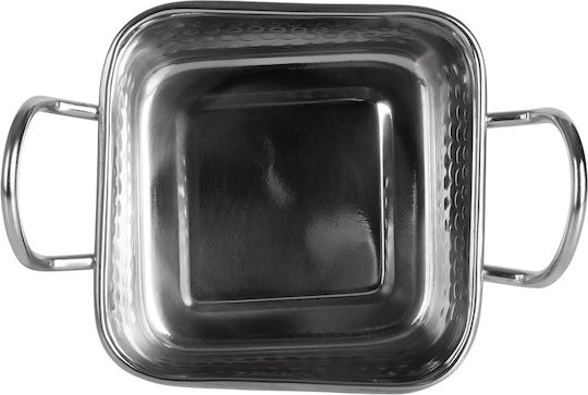 Vilde Μπωλ Σερβιρίσματος Τετράγωνο Inox Γκρι 11.5x11.5εκ.