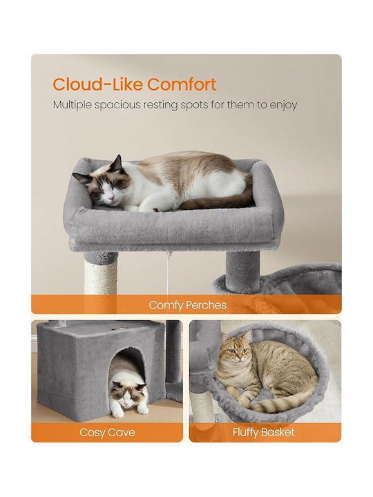 Feandrea Scratching Post Cat Tree Grey 60.2x40x85.8cm