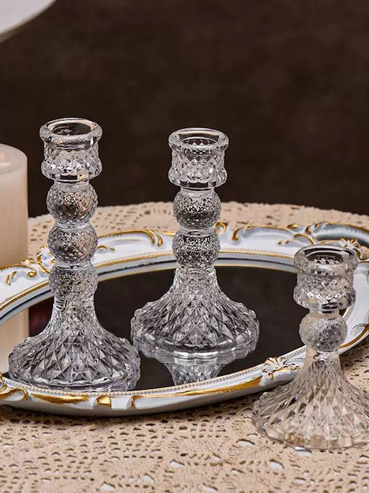 Keskor Glass Candle Holder in Transparent Color 8x8x12.5cm