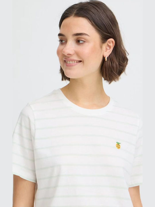 Women's Striped Light Blue Striped T-shirt