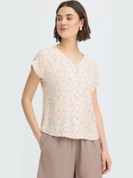 Women's Summer Blouse Pink Embriem