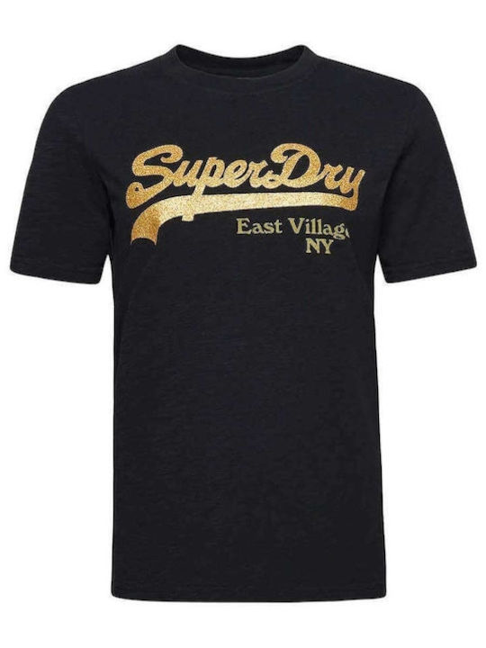 Vintage Logo Damen T-shirt Vintage Schwarz