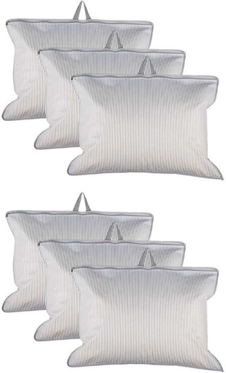 SteweHome Θήκη Αποθήκευσης Ρούχων σε Γκρι Χρώμα 50x70cm 6τμχ