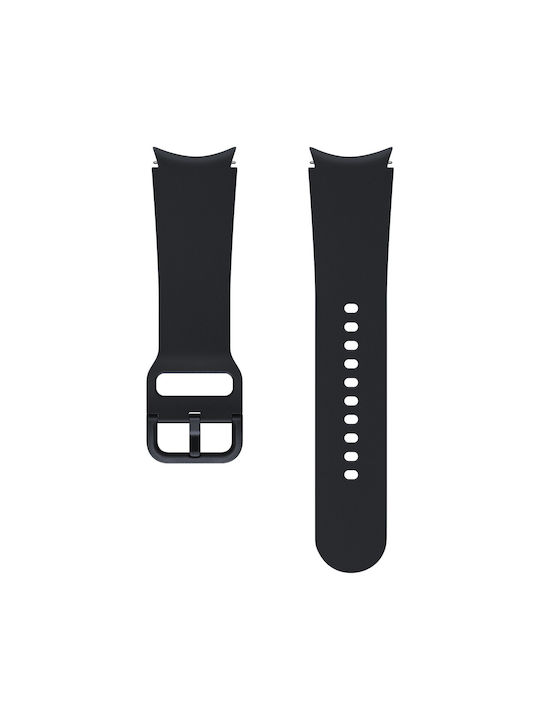 Samsung Λουράκι Σιλικόνης Μαύρο (Galaxy Watch4/5/6/7/FE/4 Classic/6 Classic/5 Pro)