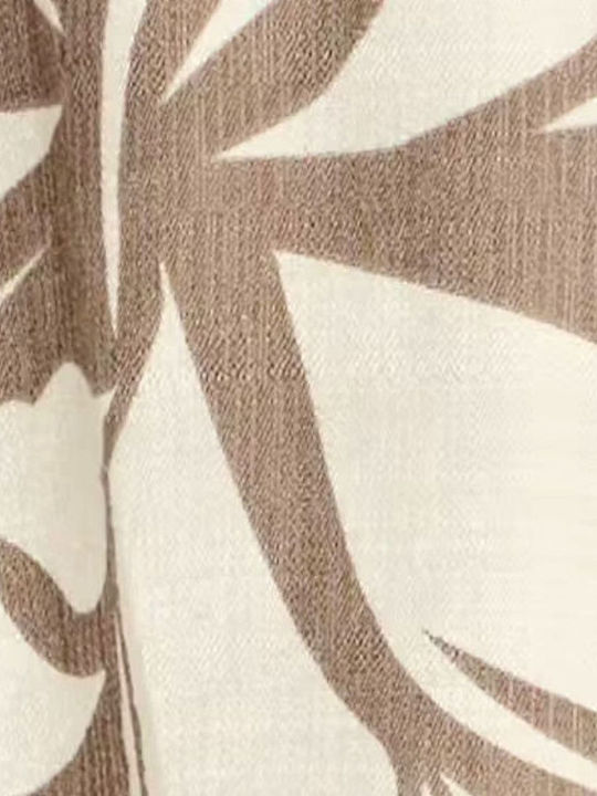 Women's Short Sleeve Brown Blouse